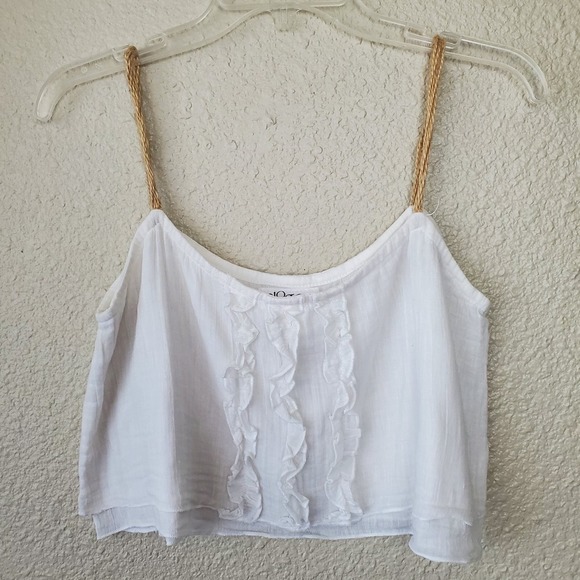 Tops - eloge white women's top blouse with sleeves 100% cotton size S summer vacation b